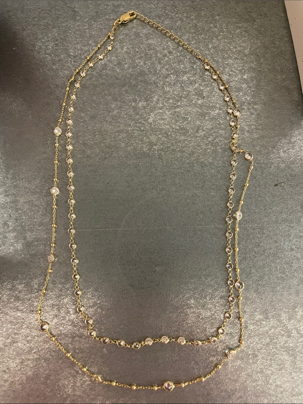 NWOT EP Jewels Iced Double bubble necklace by Evangelina Petrakis